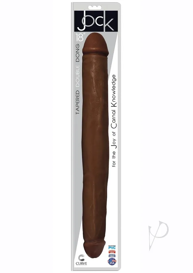 Jock Dildos Jock Tapered Double Dildo 18in Chocolate
