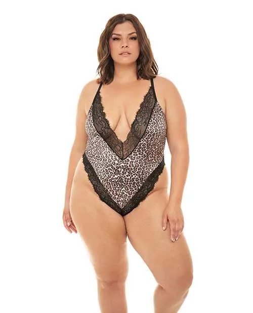 Jolene Satin Teddy wPlunging Neckline LeopardBlack 1X2X Rsvp By Oh La La Cheri Anal Jolene Satin Teddy wPlunging Neckline LeopardBlack 1X2X Rsvp By Oh La La Cheri Anal