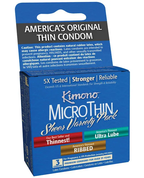 Kimono Male Sex Toys Kimono Micro Thin Variety Pack Box of 3