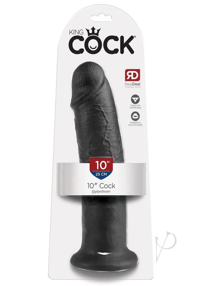 King Cock Dildo 10in Black King Cock Dildos