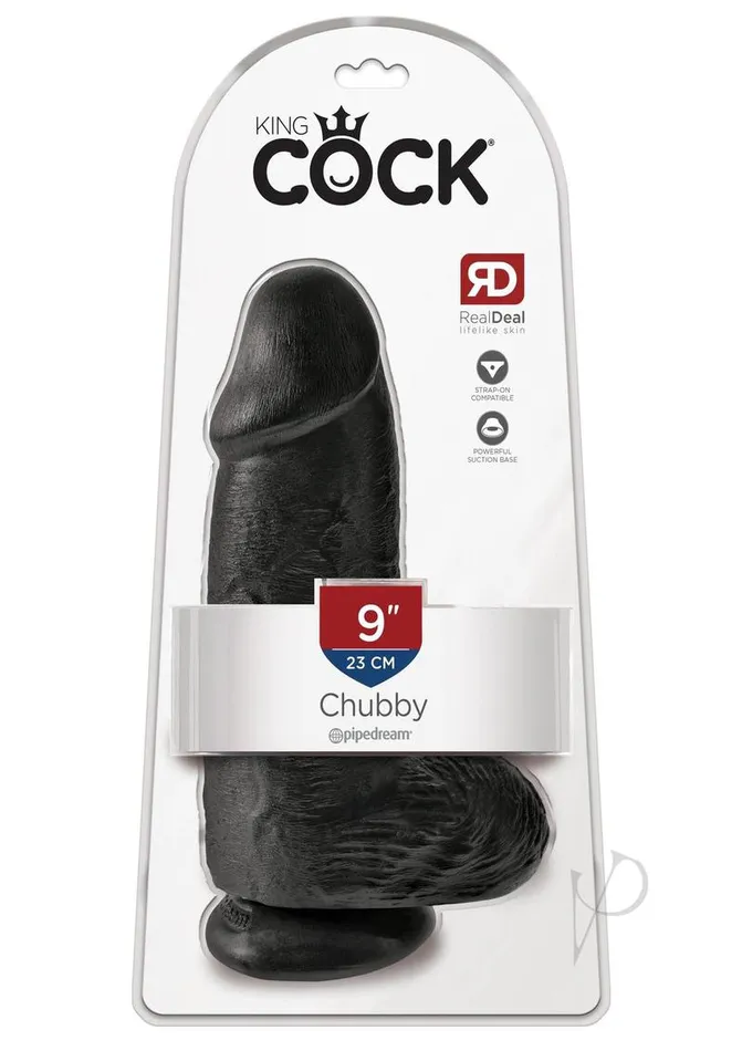 King Cock Dildos King Cock Chubby Dildo 9in Black