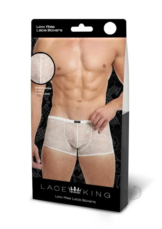 Lace King Lace Boxers SmallMedium White Lace King Female Sex Toys