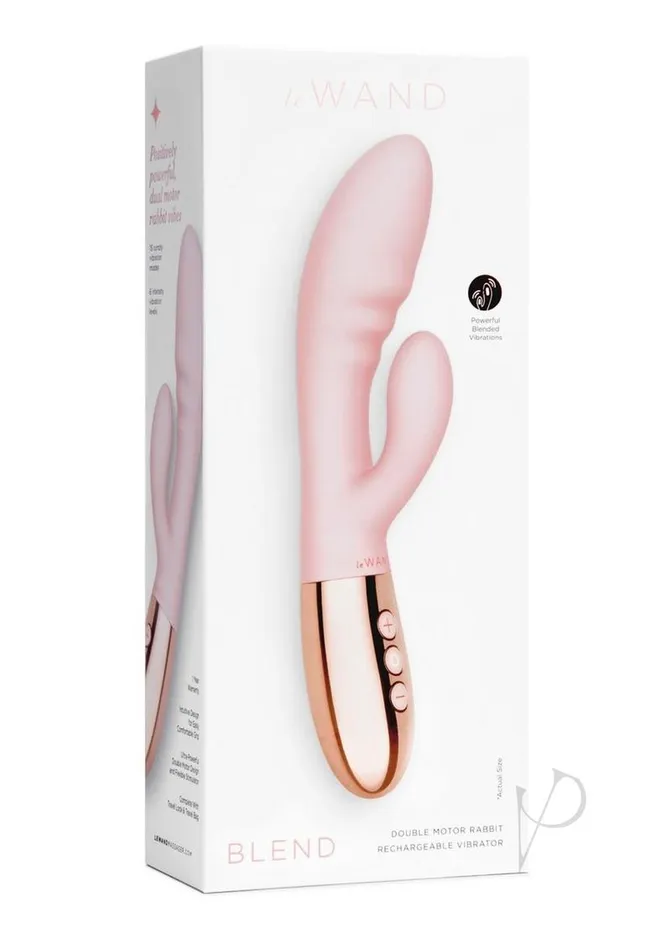 Le Wand Blend Rechargeable Silicone Rabbit Vibrator Rose Gold Le Wand Female Sex Toys