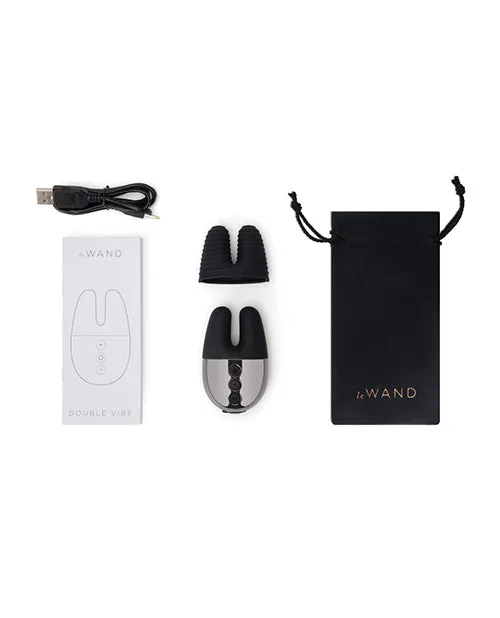 Le Wand Vibrators Le Wand Double Vibe Rechargeable Silicone Vibrator Black Le Wand Vibrators Le Wand Double Vibe Rechargeable Silicone Vibrator Black