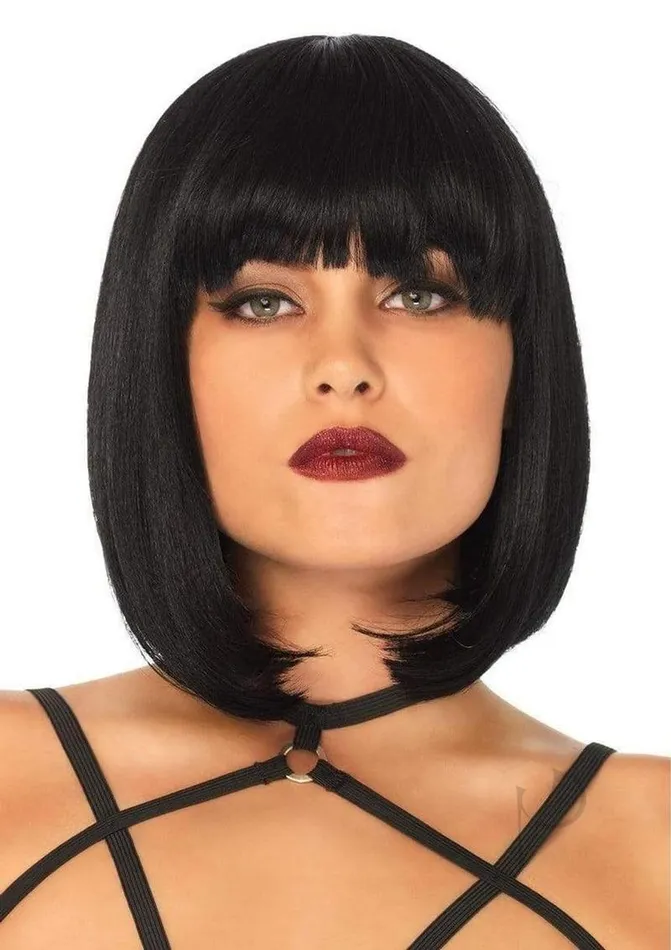 Leg Avenue Anal Leg Avenue Short Natural Bob Wig OS Black