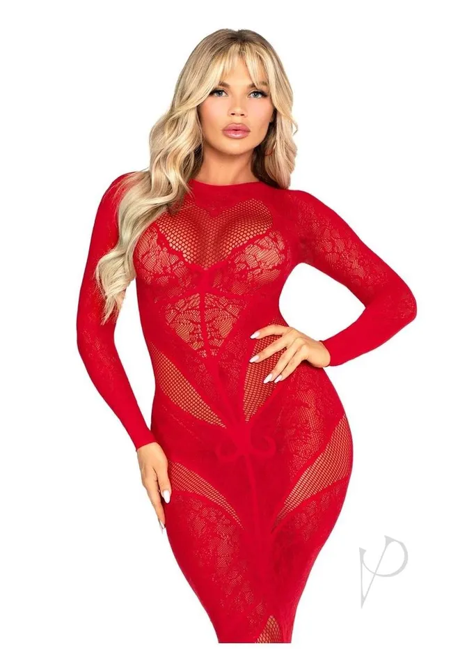 Leg Avenue Leg Avenue Lace and Net Body Con Gown with Heart Keyhole Detail OS Red Female Sex Toys Leg Avenue Leg Avenue Lace and Net Body Con Gown with Heart Keyhole Detail OS Red Female Sex Toys