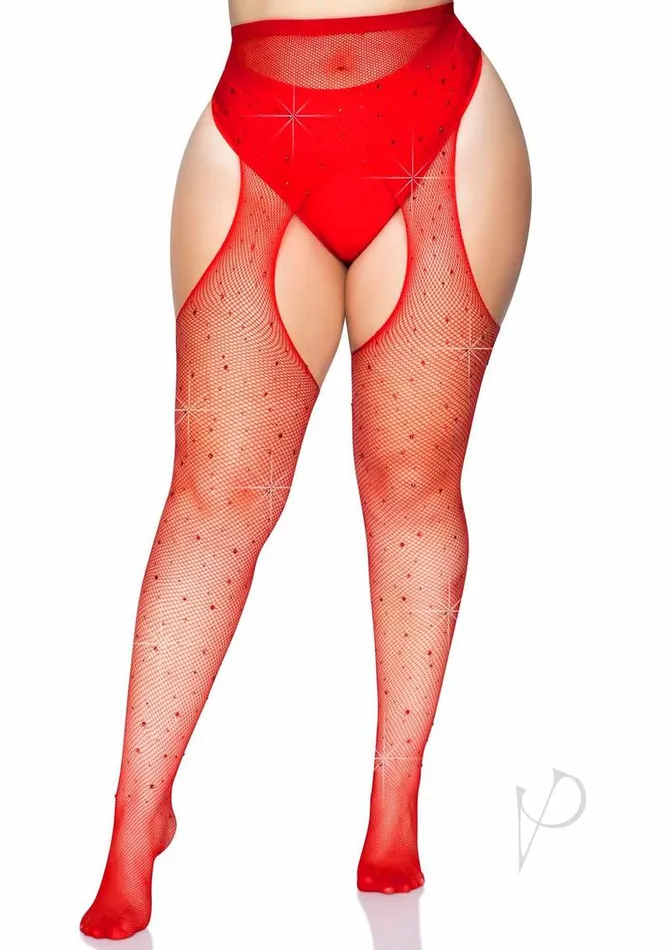 Leg Avenue Vibrators Leg Avenue Crystalized Fishnet Suspender Pantyhose 1X2X Red Leg Avenue Vibrators Leg Avenue Crystalized Fishnet Suspender Pantyhose 1X2X Red