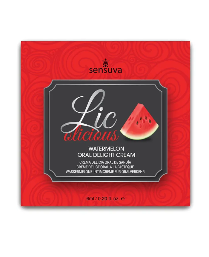 Lic O Licious Lic O Licious Oral Delight Cream 6ml Packet Watermelon Vibrators Lic O Licious Lic O Licious Oral Delight Cream 6ml Packet Watermelon Vibrators