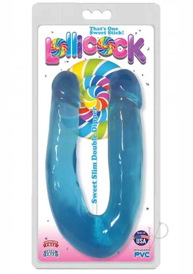 Lollicock Dildos Lollicock Sweet Slim Double Dipper Double Dildo Berry