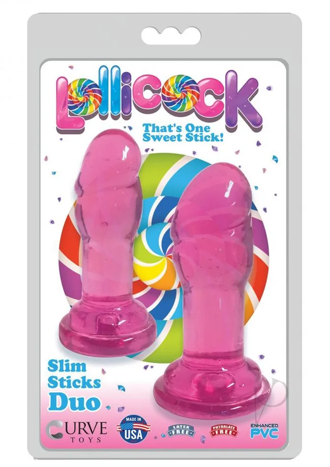 Lollicock Slim Sticks Duo Butt Plugs Cherry Lollicock Anal
