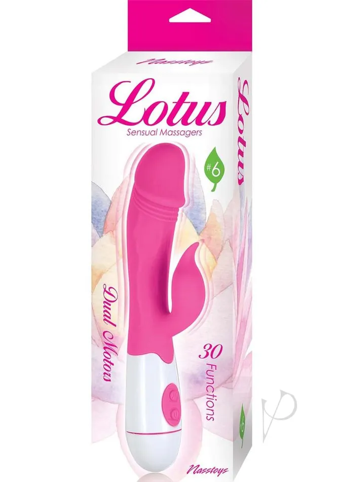 Lotus Sensual Massager 6 Silicone Rabbit Vibrator PinkWhite Lotus Vibrators Lotus Sensual Massager 6 Silicone Rabbit Vibrator PinkWhite Lotus Vibrators