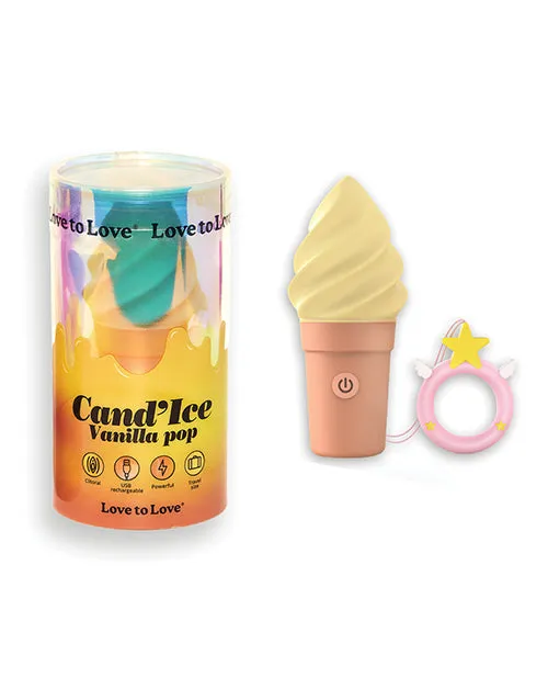Love To Love Female Sex Toys CandIce Rechargeable Silicone Clitoral Stimulator Vanilla Pop Love To Love Female Sex Toys CandIce Rechargeable Silicone Clitoral Stimulator Vanilla Pop