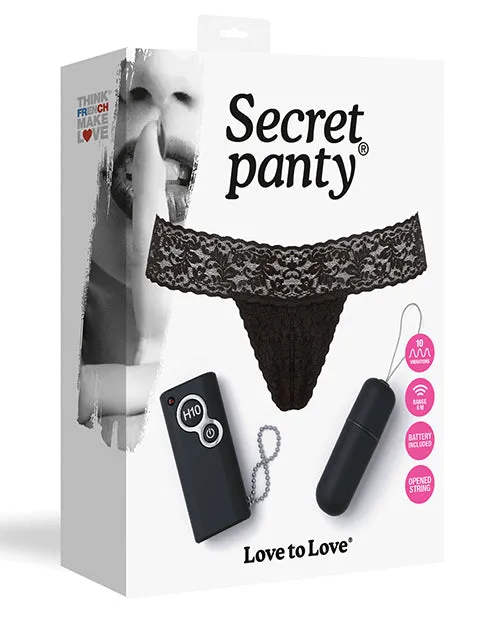 Love To Love Vibrators Love to Love Secret Vibrating Panty Black Love To Love Vibrators Love to Love Secret Vibrating Panty Black