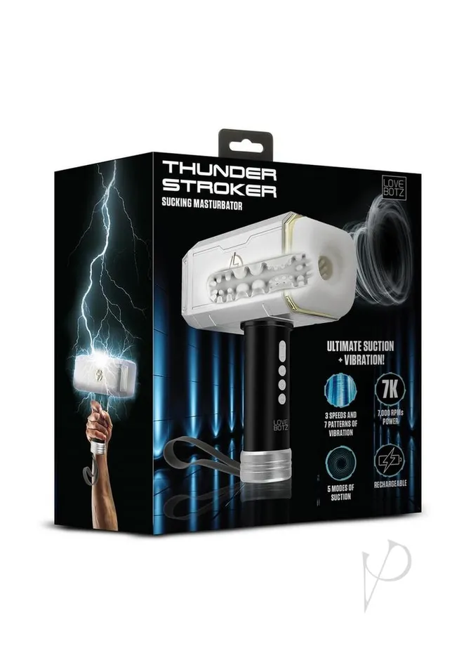 Lovebotz Male Sex Toys LoveBotz Thunder Rechargeable Stroker Sucking Masturbator SilverBlack Lovebotz Male Sex Toys LoveBotz Thunder Rechargeable Stroker Sucking Masturbator SilverBlack
