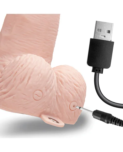 Lux Fetish Female Sex Toys Lux Fetish Rechargeable Strapon with Balls 6in Vanilla Lux Fetish Female Sex Toys Lux Fetish Rechargeable Strapon with Balls 6in Vanilla