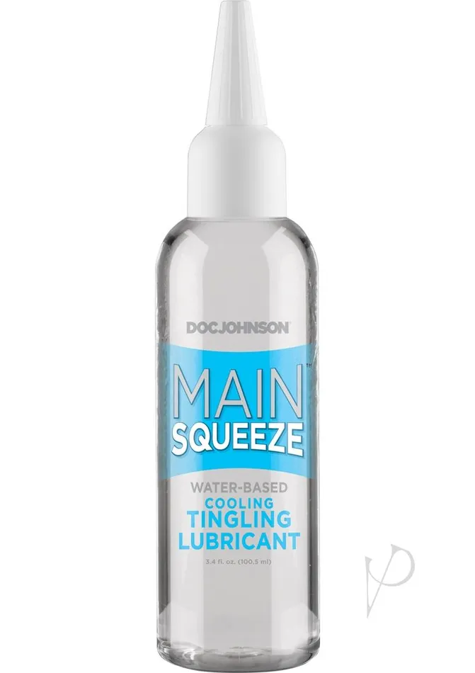 Main Squeeze Lubricants Main Squeeze Cooling Tingling Water Based Lubricant 34oz Main Squeeze Lubricants Main Squeeze Cooling Tingling Water Based Lubricant 34oz