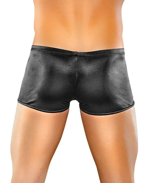 Male Power Satin Lycra Boxer Black X Large Male Power Anal