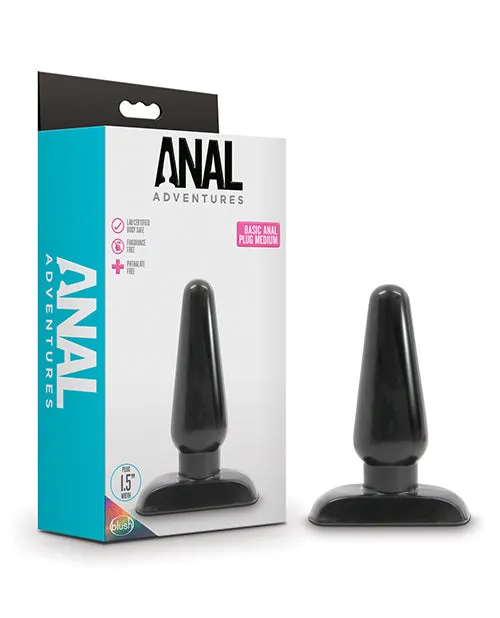 Male Sex Toys Anal Adventures Anal Adventures Basic Anal Plug Medium Black Male Sex Toys Anal Adventures Anal Adventures Basic Anal Plug Medium Black