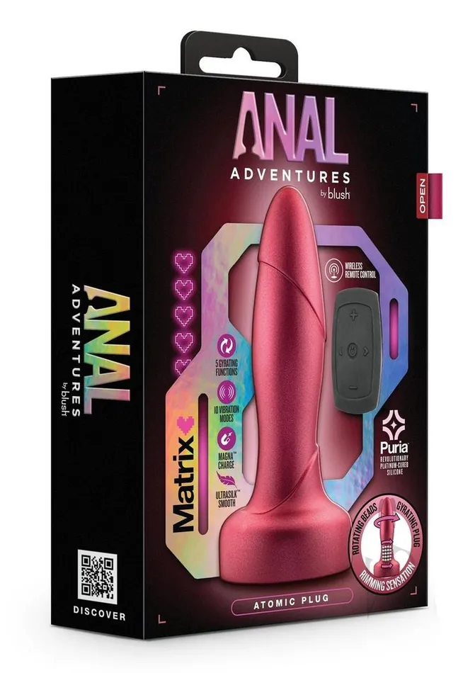 Male Sex Toys Anal Adventures Anal Adventures Matrix Atomic Plug Rechargeable Silicone Anal Plug with Remote Control Martian Wine Male Sex Toys Anal Adventures Anal Adventures Matrix Atomic Plug Rechargeable Silicone Anal Plug with Remote Control Martian Wine