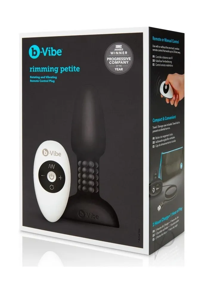 Male Sex Toys B Vibe BVibe Rimming Petite Rechargeable Silicone Anal Plug with Remote Control Black Male Sex Toys B Vibe BVibe Rimming Petite Rechargeable Silicone Anal Plug with Remote Control Black