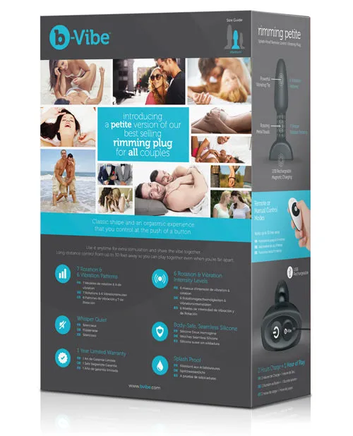 Male Sex Toys B Vibe BVibe Rimming Petite Rechargeable Silicone Anal Plug with Remote Control Black Male Sex Toys B Vibe BVibe Rimming Petite Rechargeable Silicone Anal Plug with Remote Control Black