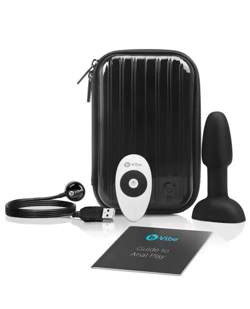 Male Sex Toys B Vibe BVibe Rimming Petite Rechargeable Silicone Anal Plug with Remote Control Black Male Sex Toys B Vibe BVibe Rimming Petite Rechargeable Silicone Anal Plug with Remote Control Black