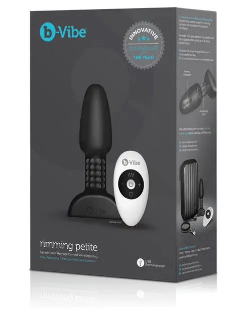 Male Sex Toys B Vibe BVibe Rimming Petite Rechargeable Silicone Anal Plug with Remote Control Black Male Sex Toys B Vibe BVibe Rimming Petite Rechargeable Silicone Anal Plug with Remote Control Black