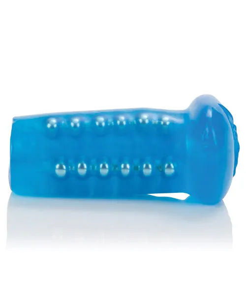 Male Sex Toys Basic Essentials Basic Essentials Beaded Masturbator 5in Blue Male Sex Toys Basic Essentials Basic Essentials Beaded Masturbator 5in Blue