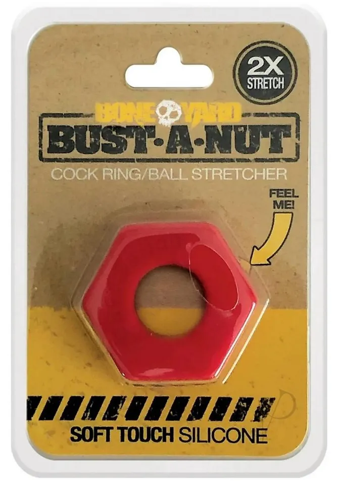 Male Sex Toys Boneyard Boneyard Bust A Nut 2X Stretch Silicone Ball Stretcher Red Male Sex Toys Boneyard Boneyard Bust A Nut 2X Stretch Silicone Ball Stretcher Red