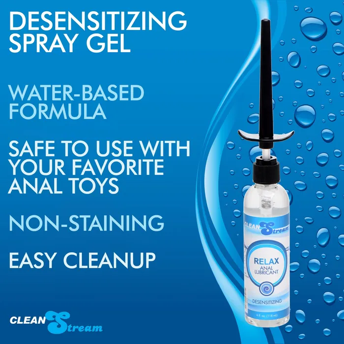Male Sex Toys CleanStream 4oz CleanStream Relax Desensitizing Anal Lube with Injector Kit