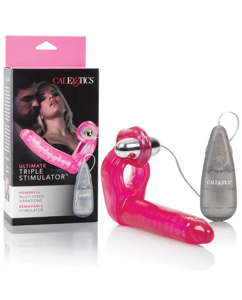 Male Sex Toys Couples Enhancers Ultimate Triple Stimulator Vibrating Cock Ring with Wired Remote Control Pink Male Sex Toys Couples Enhancers Ultimate Triple Stimulator Vibrating Cock Ring with Wired Remote Control Pink