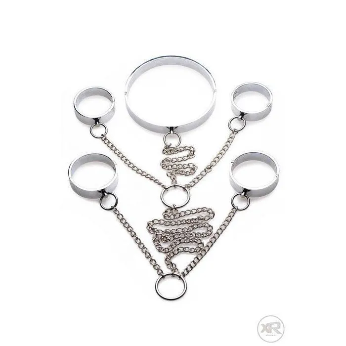 Male Sex Toys Master Series 5 Piece Stainless Steel Shackle Set