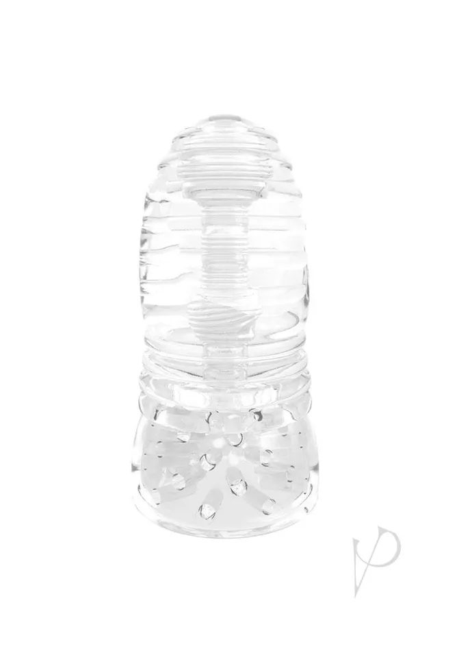 Male Sex Toys Me You Us ME YOU US Glacier Dual End Stroker Masturbator Clear
