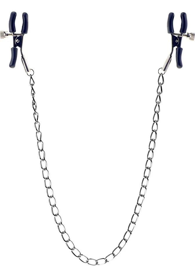 Male Sex Toys Me You Us ME YOU US Squeeze and Please Adjustable Nipple Clamps with Chain Silver Male Sex Toys Me You Us ME YOU US Squeeze and Please Adjustable Nipple Clamps with Chain Silver