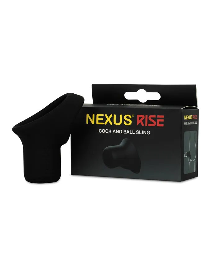Male Sex Toys Nexus Nexus Rise Liquid Silicone Cock Ball Sling Black