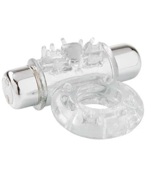 Male Sex Toys Nu Sensuelle Nu Sensuelle Bullet Ring Rechargeable Vibrating Cock Ring Clear