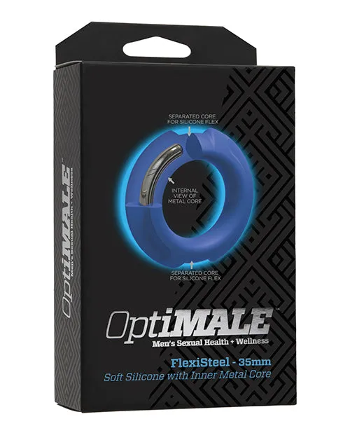 Male Sex Toys OptiMALE Flexisteel Soft Silicone With Inner Metal Core Cock Ring 35mm Blue Opti Male Male Sex Toys OptiMALE Flexisteel Soft Silicone With Inner Metal Core Cock Ring 35mm Blue Opti Male