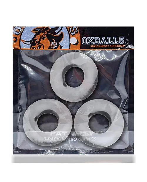 Male Sex Toys Oxballs Oxballs Fat Willy Jumbo Cock Ring 3 pack Clear