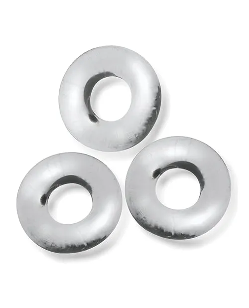 Male Sex Toys Oxballs Oxballs Fat Willy Jumbo Cock Ring 3 pack Clear