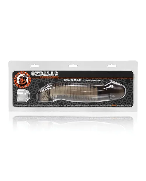 Male Sex Toys Oxballs Oxballs Muscle Textured Cock Sheath Penis Extender Smoke