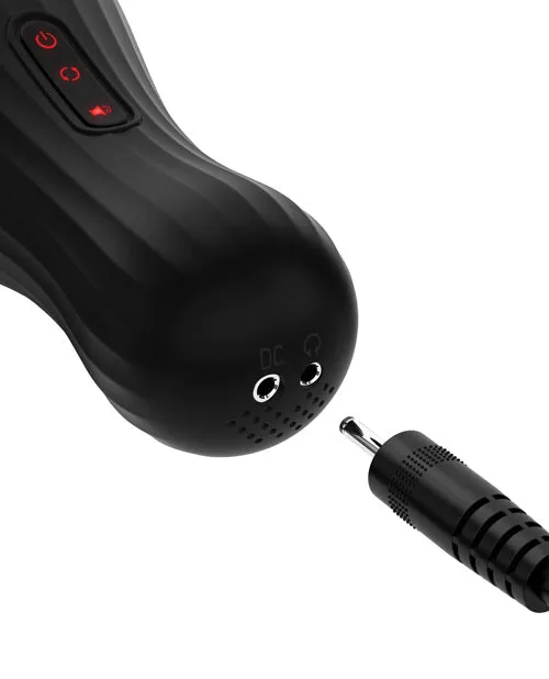 Male Sex Toys PDX Elite Rechargeable Talk Dirty Rotobator Masturbator Pussy ClearBlack Pdx Elite