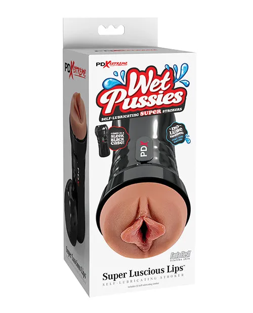 Male Sex Toys PDX Extreme Wet Pussies Super Luscious Lips Self Lubricating Stroker Caramel Pipedream Extreme Toyz