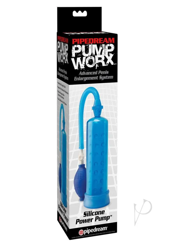 Male Sex Toys Pump Worx Silicone Power Pump Advanced Penis Enlargement System Blue Pump Worx Male Sex Toys Pump Worx Silicone Power Pump Advanced Penis Enlargement System Blue Pump Worx