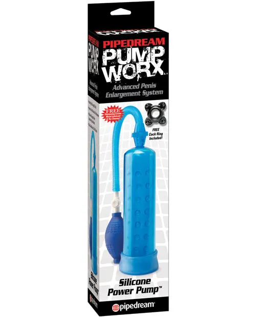 Male Sex Toys Pump Worx Silicone Power Pump Advanced Penis Enlargement System Blue Pump Worx