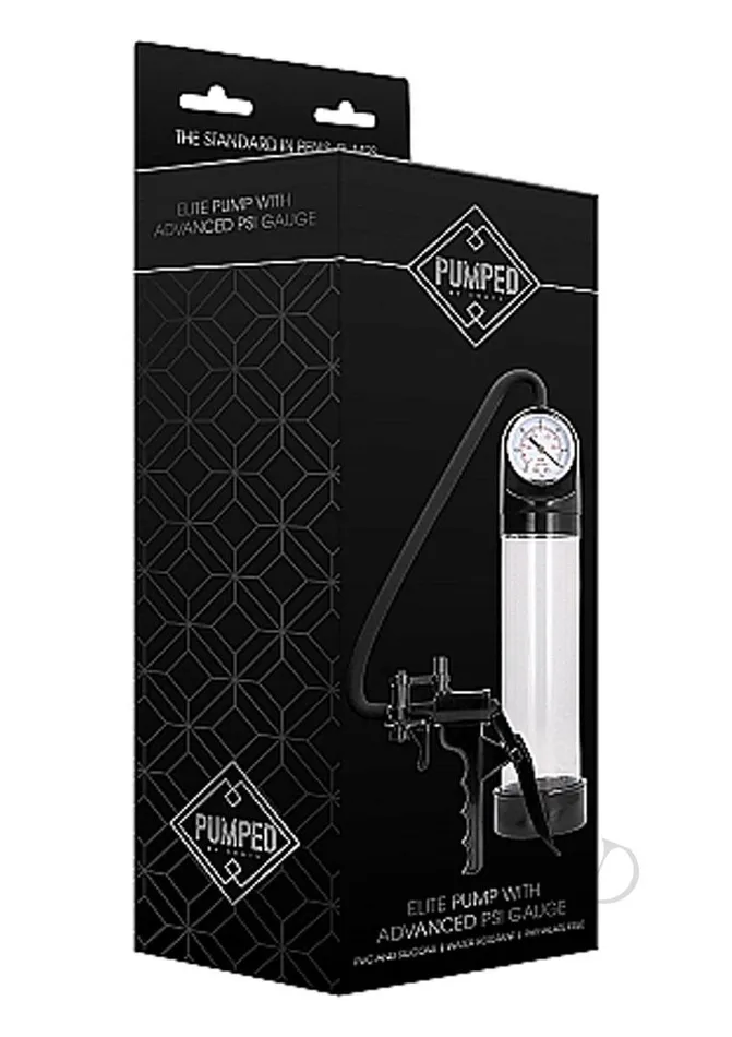 Male Sex Toys Pumped Pumped By Shots Elite Pump with Advanced PSI Gauge Clear Male Sex Toys Pumped Pumped By Shots Elite Pump with Advanced PSI Gauge Clear