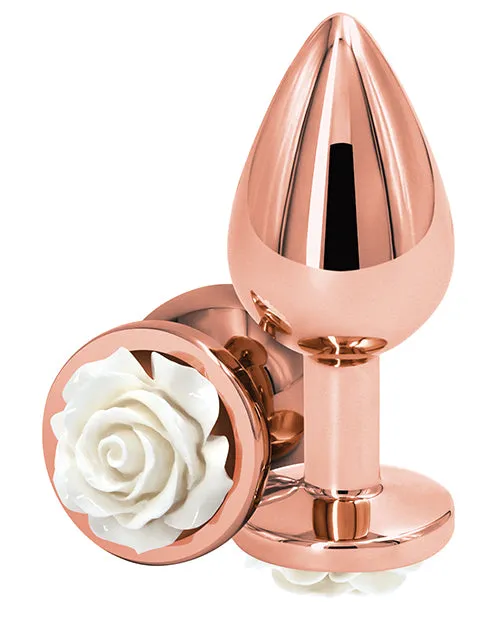 Male Sex Toys Rear Assets Rear Assets Rose Aluminum Anal Plug Medium WhiteRose Gold Male Sex Toys Rear Assets Rear Assets Rose Aluminum Anal Plug Medium WhiteRose Gold