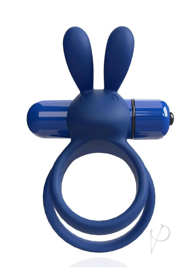 Male Sex Toys Screaming O 4T Ohare XL Silicone Rabbit Vibrating Cock Ring Blueberry