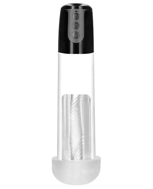 Male Sex Toys Shots Pumped Automatic Cyber Pump Masturbation Sleeve wFree Silicone Cock Ring Clear Pumped Male Sex Toys Shots Pumped Automatic Cyber Pump Masturbation Sleeve wFree Silicone Cock Ring Clear Pumped