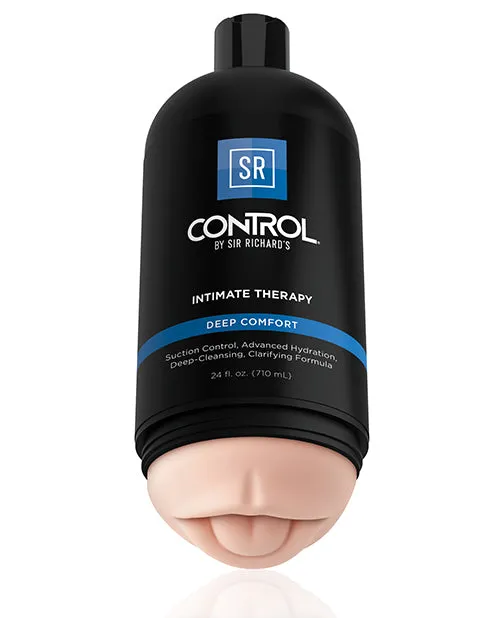 Male Sex Toys Sir Richards Sir Richards Control Intimate TherapyDeep Comfort Masturbator Oral BlackVanilla