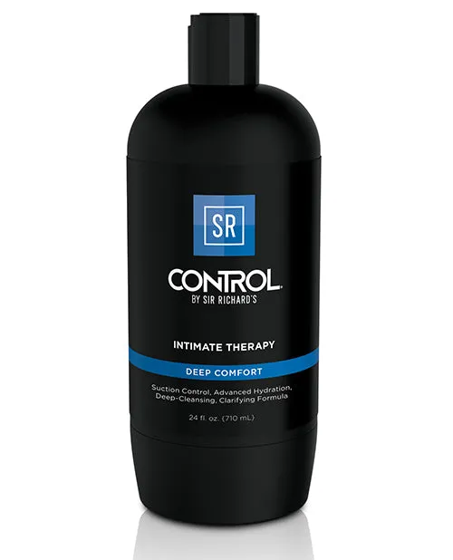 Male Sex Toys Sir Richards Sir Richards Control Intimate TherapyDeep Comfort Masturbator Oral BlackVanilla